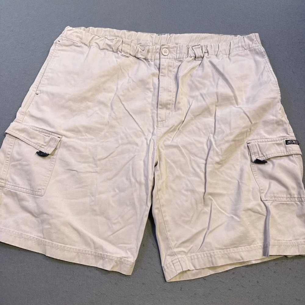 OP Ocean Pacific Men's 40 Cargo Shorts TAN BEIGE Multi-Pocket